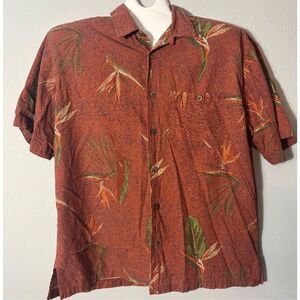 Calypso Joe Shirt Mens XXL Tropical Hawaiian Button Front Short Sleeve Scales